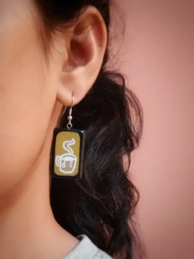 Sip in Style: The "Chai Shai" Handmade Jewellery Combo (Earrings plus finger ring) ☕✨ Anti Tarnish