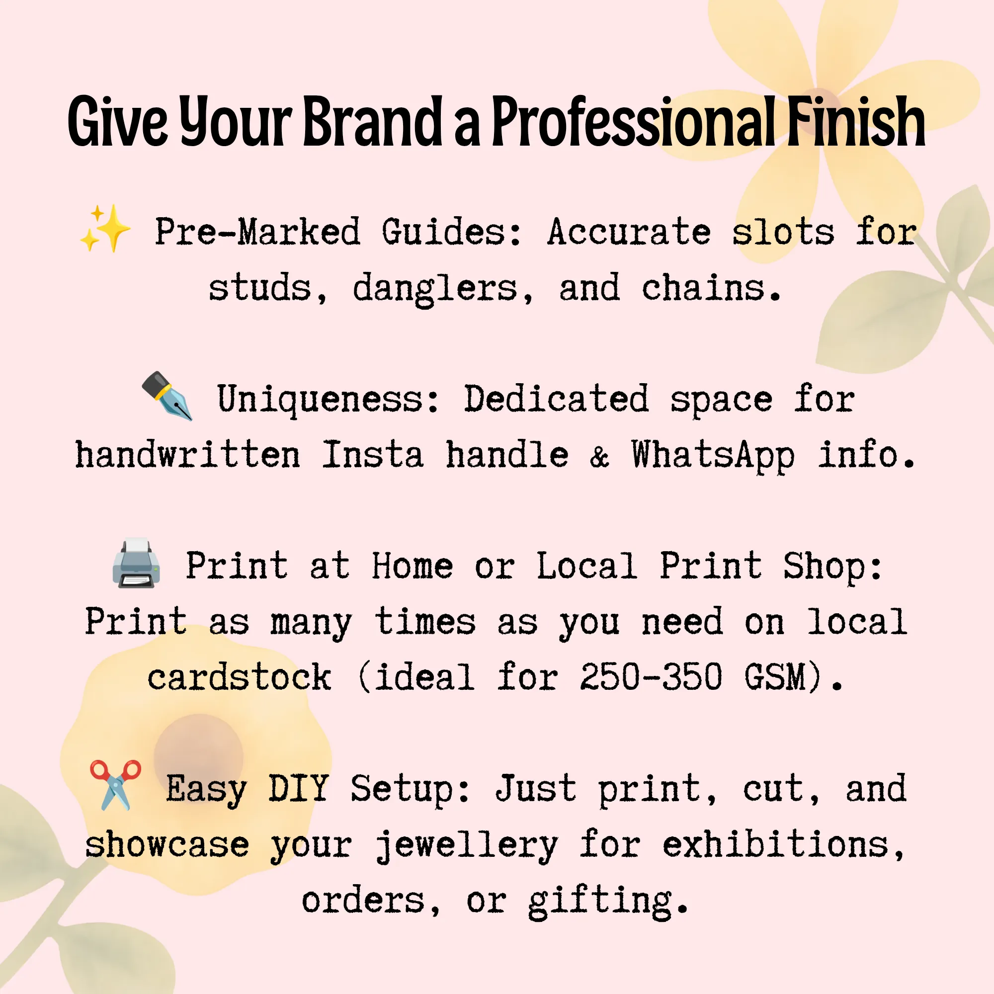 To small business owners, Give your brand a professional finish under 300 rupees