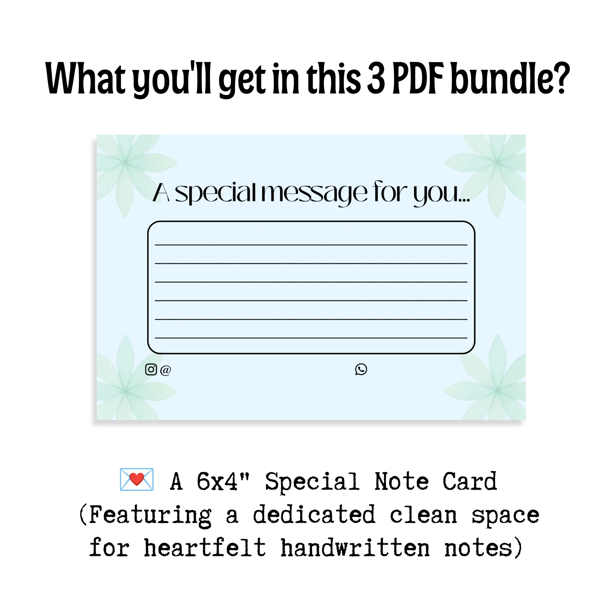 A special note/ message card for packaging needs of small business owners in india, print ready PDF file